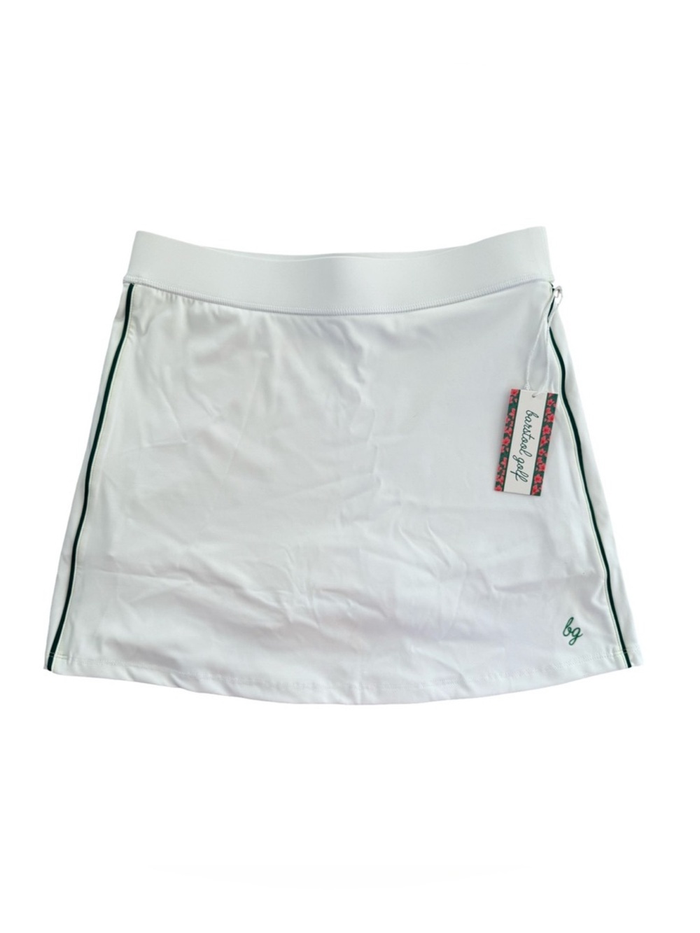 Barstool Golf White Piped Stretch Golf Athletic Skort NWT Size M - Picture 3 of 9